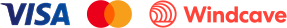 Visa, Master Card and Windcave Logo Stack